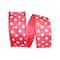JAM Paper 2.5" x 50yd. Satin Large Dots Wired Ribbon